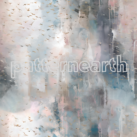 Abstract Art Featuring Gold Birds