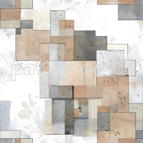 Abstract Artwork Featuring Interlocking Squares
