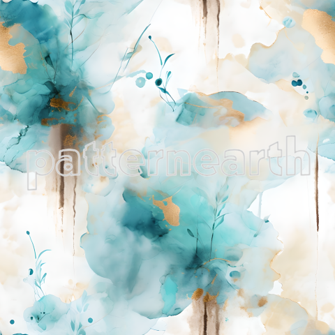 Abstract Botanical Pattern with Ethereal Colors