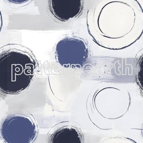 Abstract Brush Stroke Circles And Textured